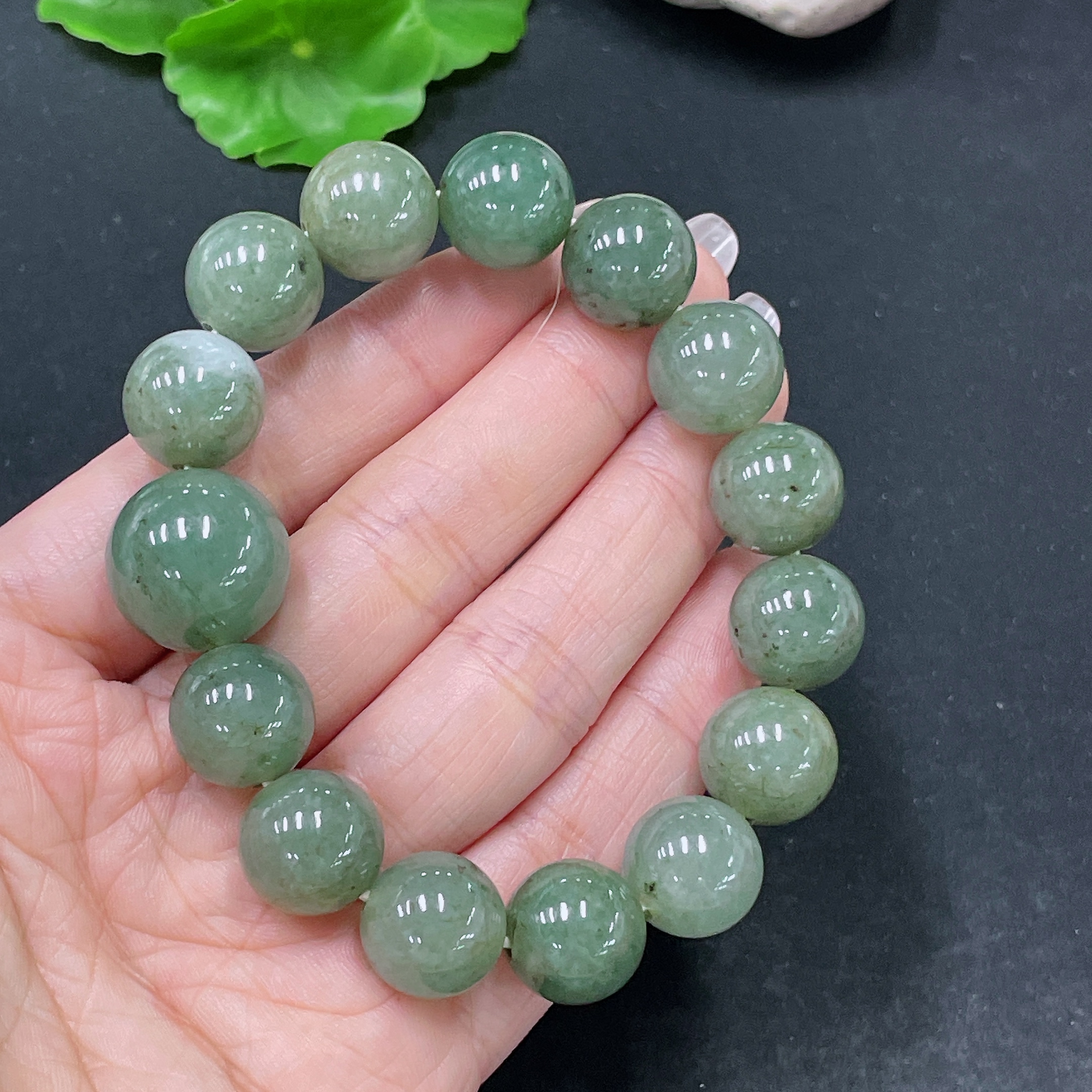 F35138779 Jadeite Bracelet Total Weight Approx. 67.8g Size About 13.6mm