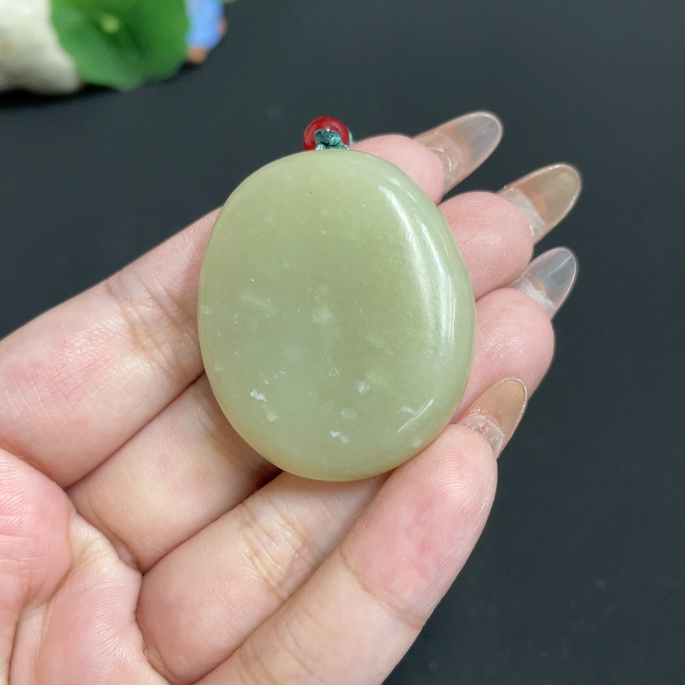 H32766869 Hetian Jade Pendant, Crane, Total Weight Approx. [with rope] 30.5g