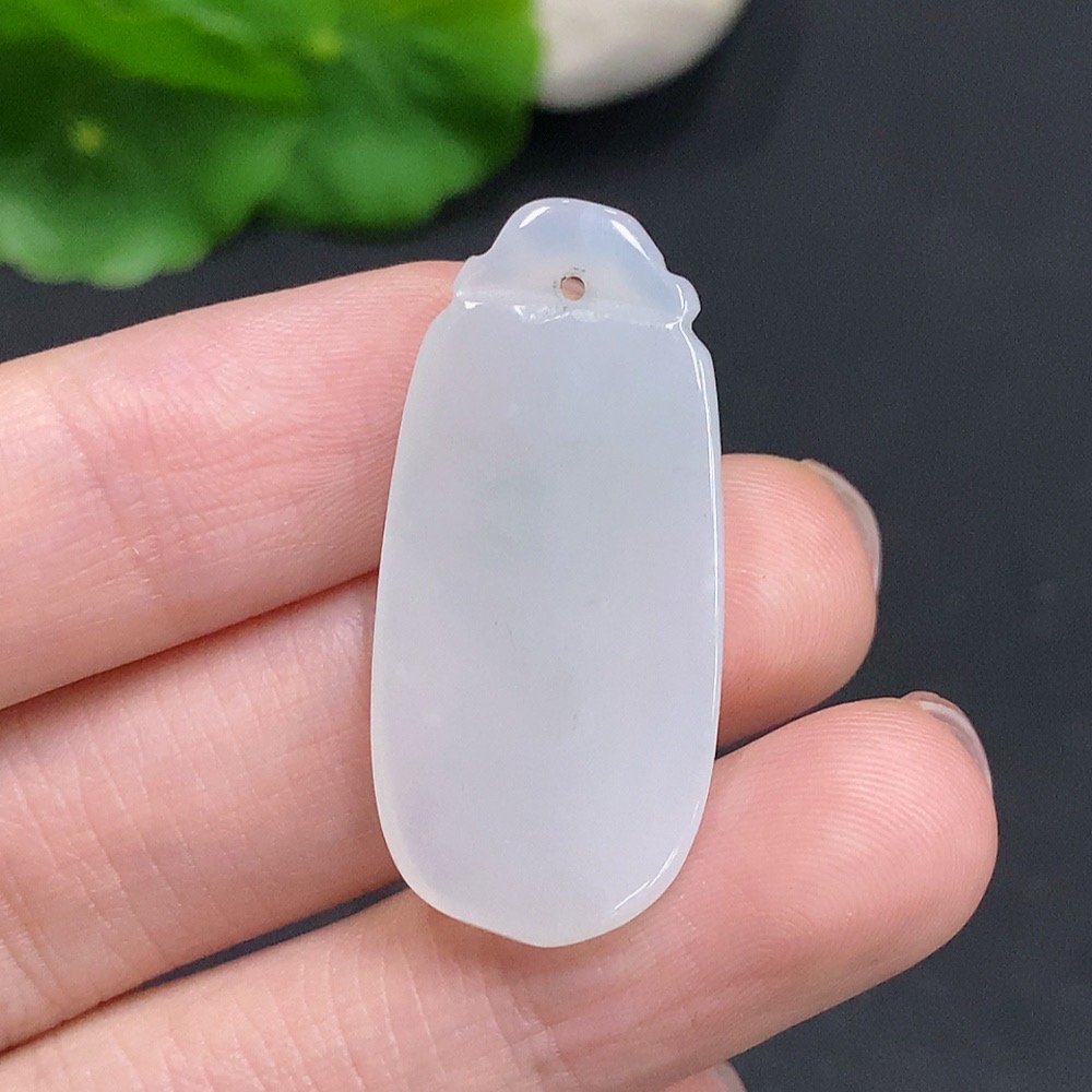 F35123860 Jadeite Fu Gua Pendant, Total Weight Approximately 5.8g
