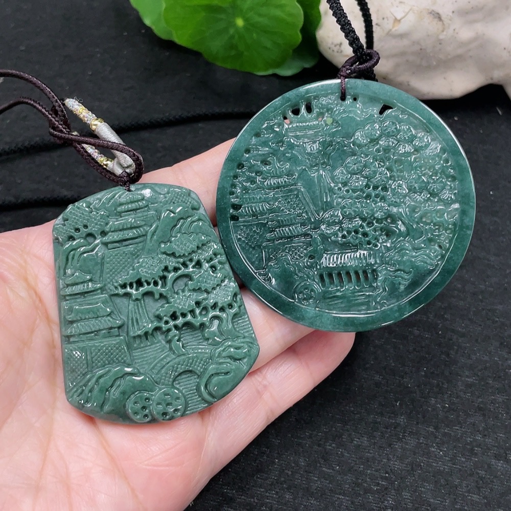 F34966163 Jadeite Pendants Sell as a Lot