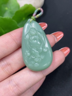 H34026022 Hetian Jade Jasper Pendant - Buddha, Total Weight Approx. 18.8g