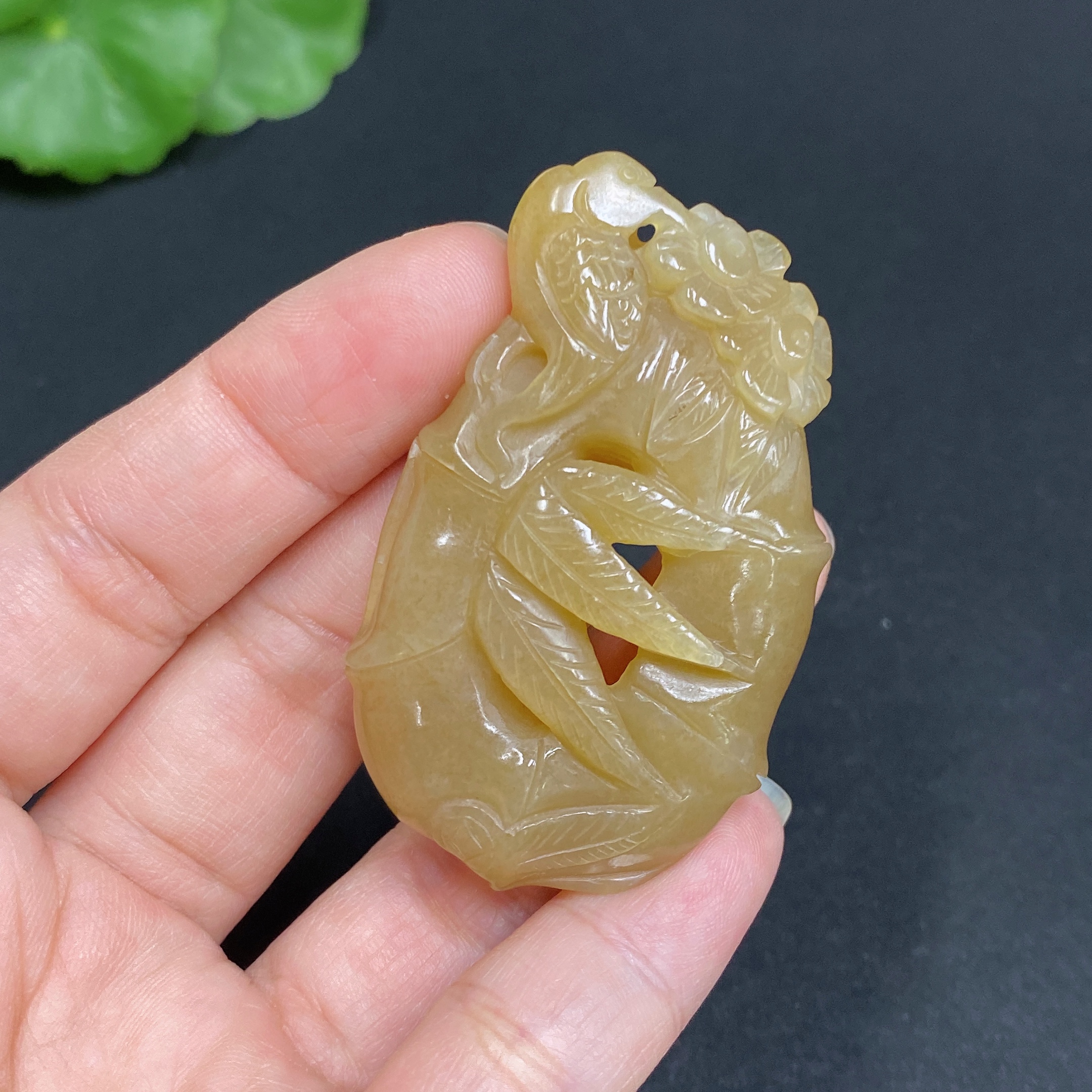 H34014808 Hetian Jade Pendant - Bamboo Announcing Peace, Total Weight Approx. 24.8g