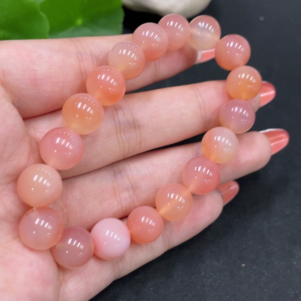 H34026649 Yanyuan Agate Bracelet approx.9.7mm total weight approx.26.1g