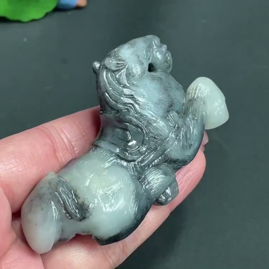 H25839486 Hetian Jade Handheld Piece - Tang Horse, Total Weight Approx. 98.1g