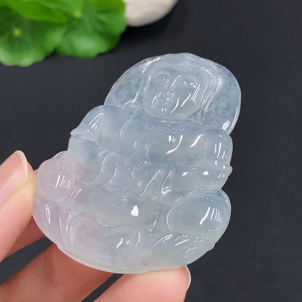 F31606364 Jadeite Guanyin Pendant Total Weight Approximately 24.2g