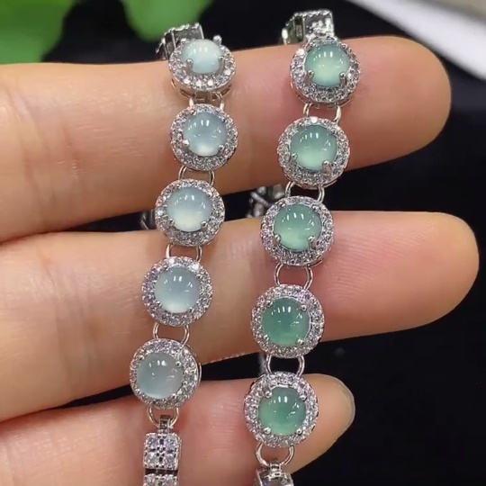 F34948773 Jadeite Inlaid Bracelet Non-Gold