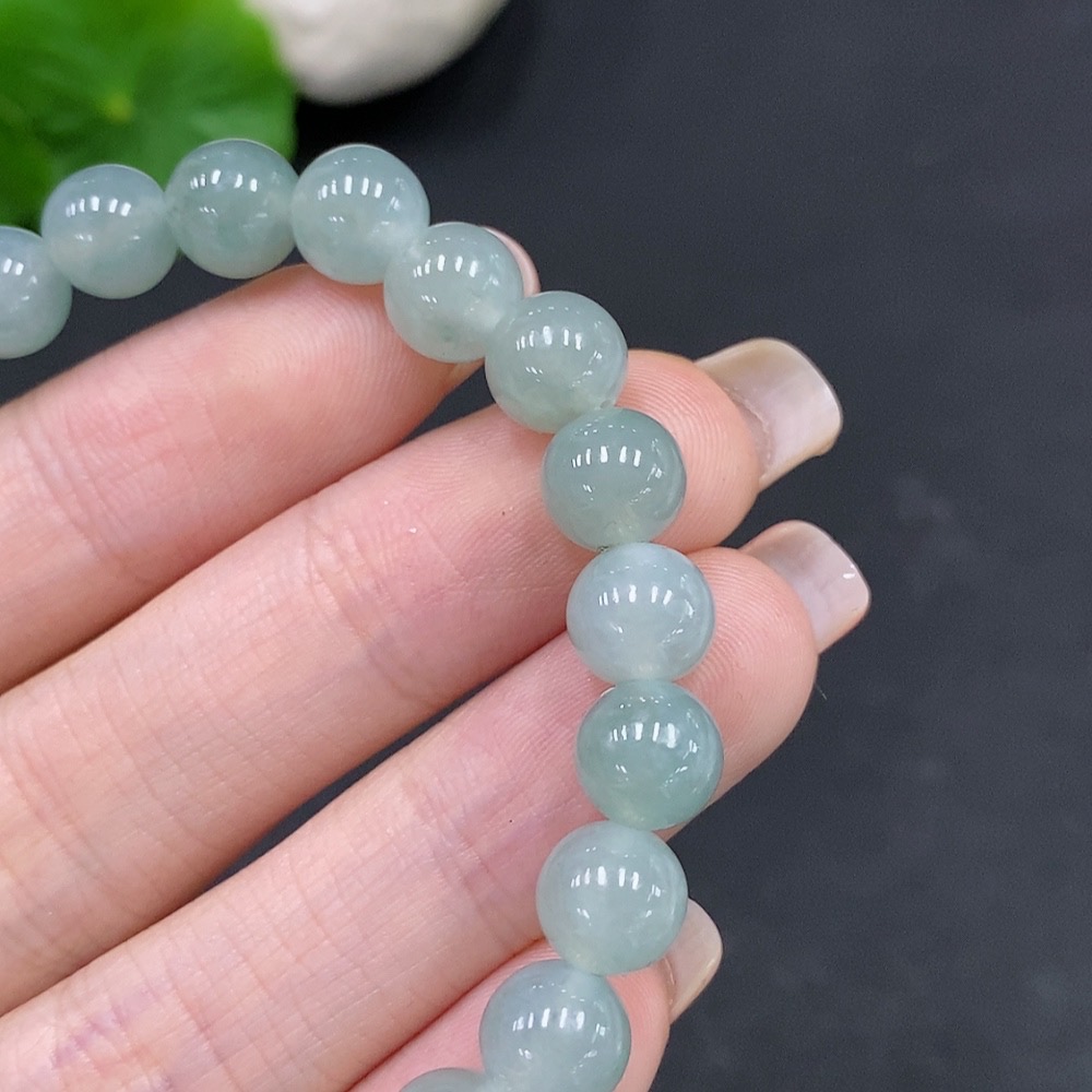 F27144480 Jadeite Bracelet Approx 7.7mm Total Weight About 20g