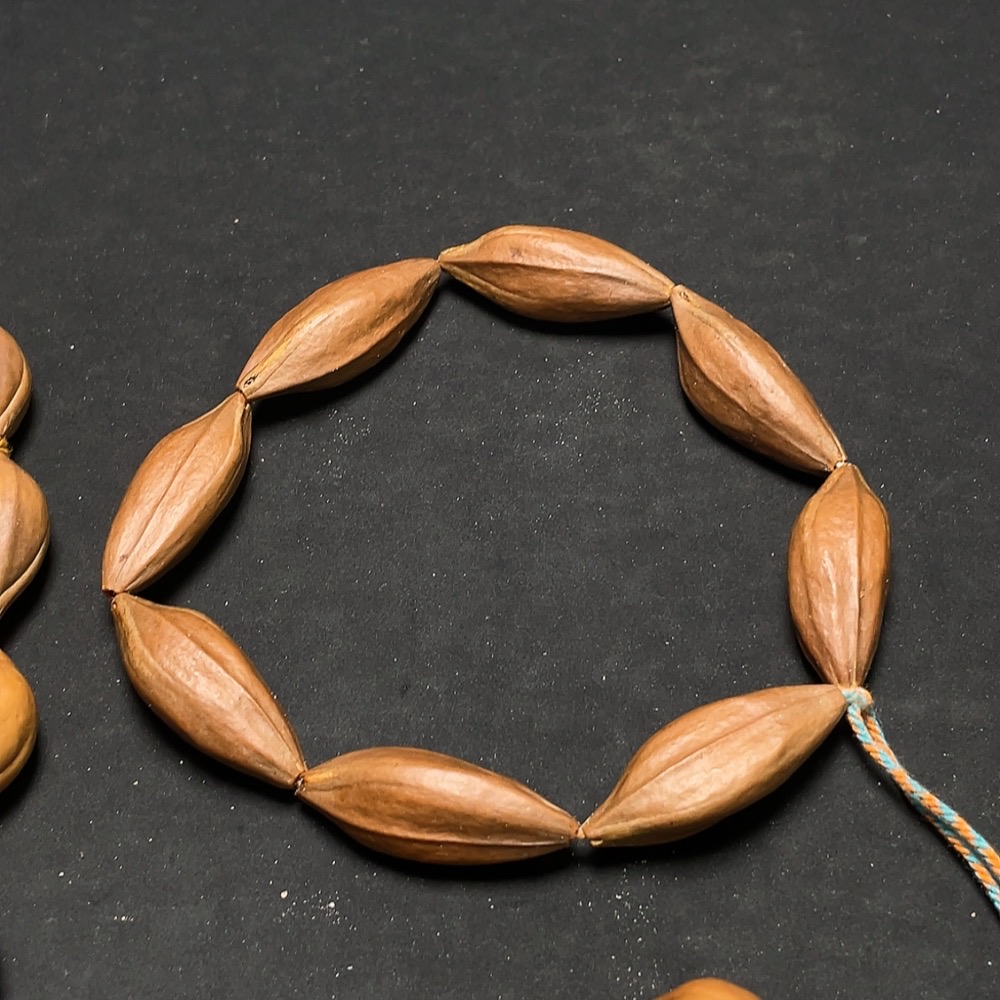 W33842770 Olive pit long bracelet + wrist bracelet, sold as a set