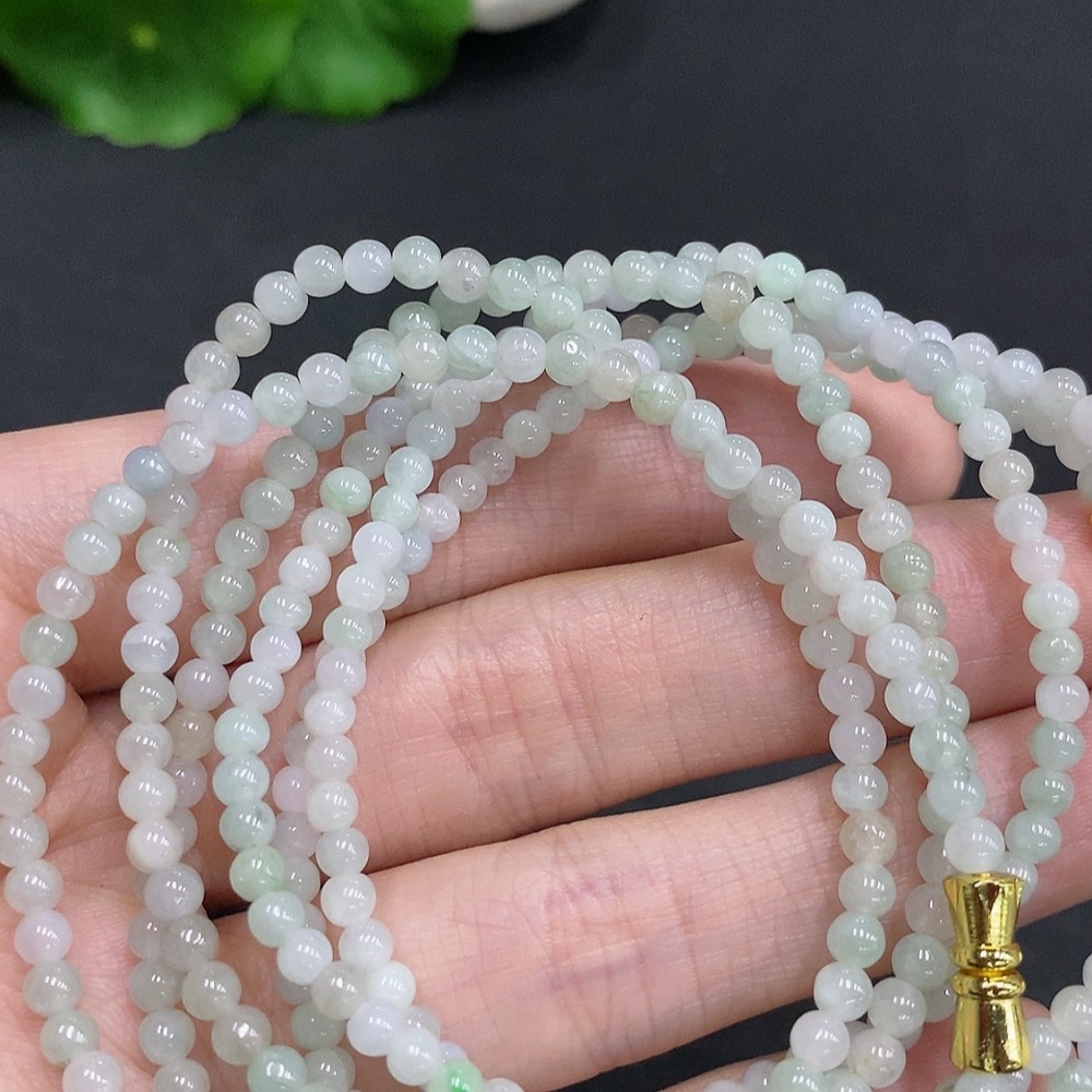 F34061622 Jadeite Necklace Sell as a Lot Non-Gold Inlaid