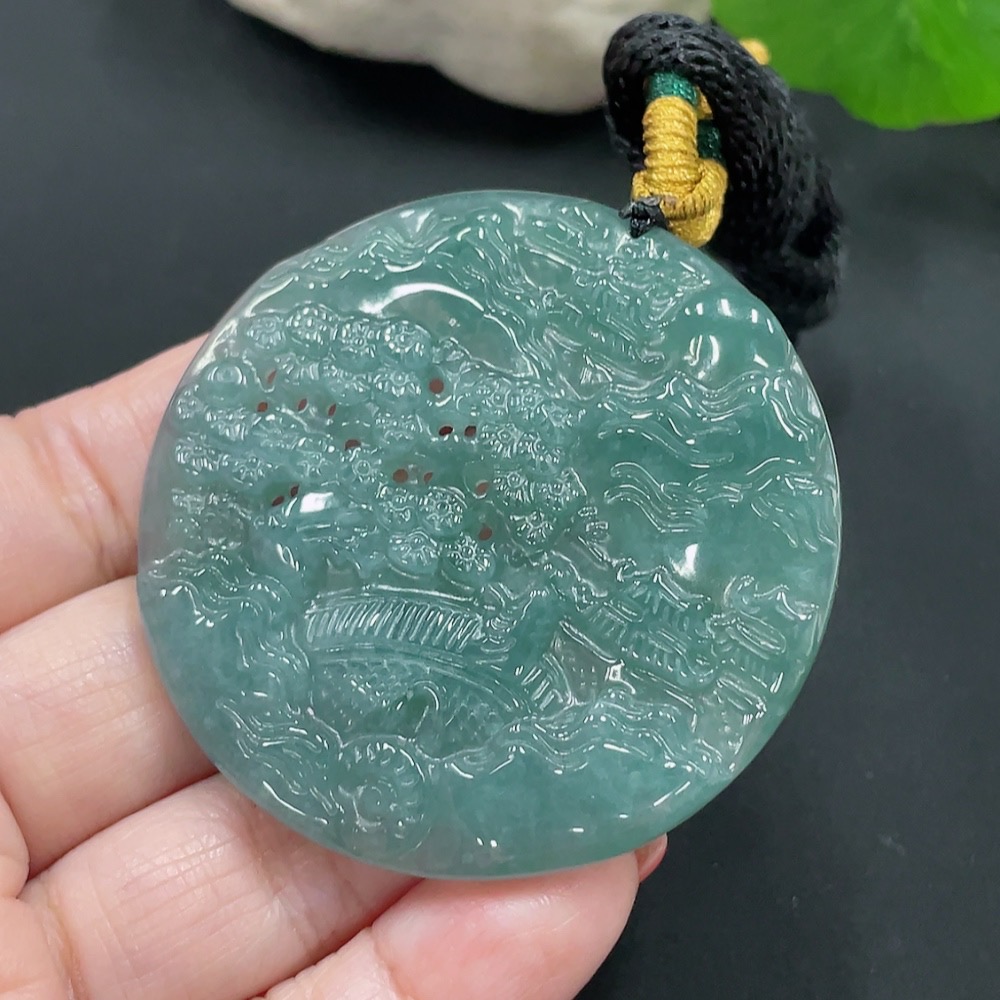 F24836023 JadeitePendant Landscape Plaque Approximately 28g