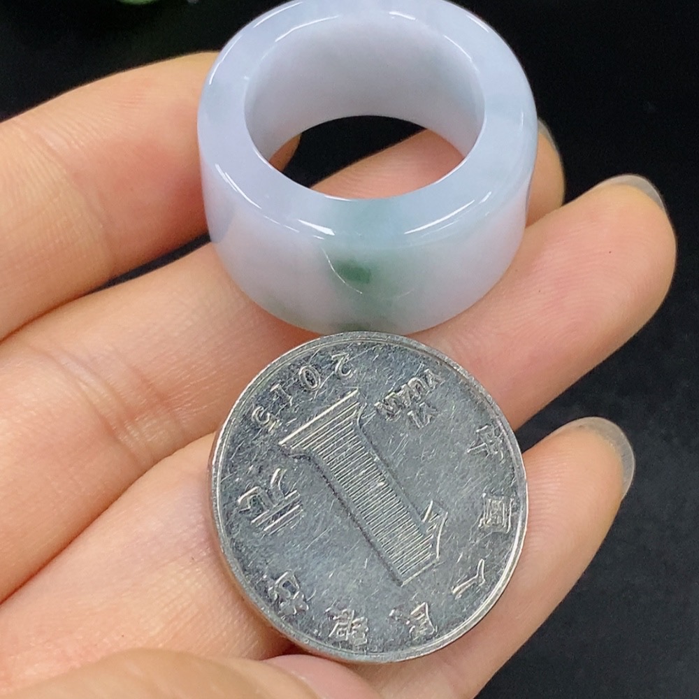F27066803 Jadeite Thumb Ring Size 17.5 Total Weight Approx. 11.95g
