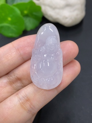 F42956314 翡翠佛公挂件 货品总重约10克