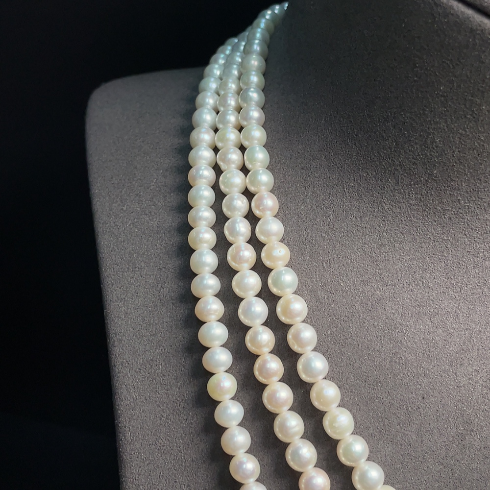C34993165 Pearl Necklace Non-Gold Total Weight Approx. 81.50g Size About 6.3mm