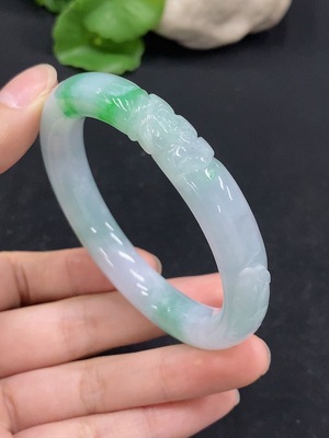 F32786454 Jadeite Round Bangle Size 53.4 Total Weight Approx.49g