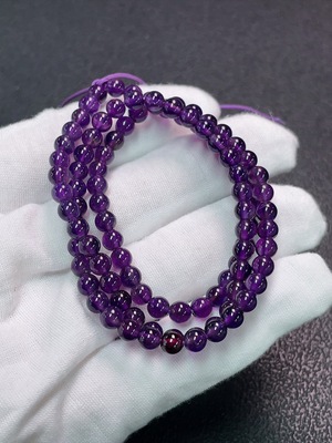 C34949998 Crystal bead strand with garnet, total weight approx. 15.45g, size approx. 4.7mm