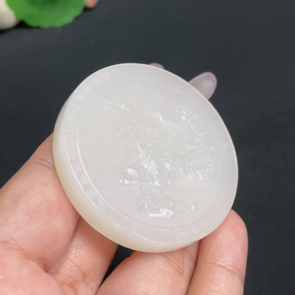 H34956581 Hetian Jade Pendant Landscape Total Weight Approx. 44.7g