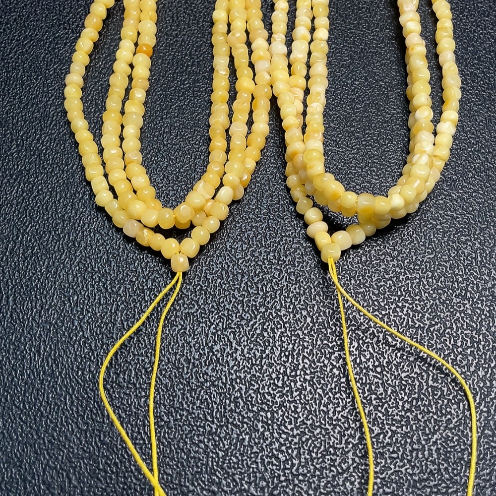 C34041702 Amber Beeswax Bead Strand, Total Weight Approx. 16.02g, Sell as a Lot