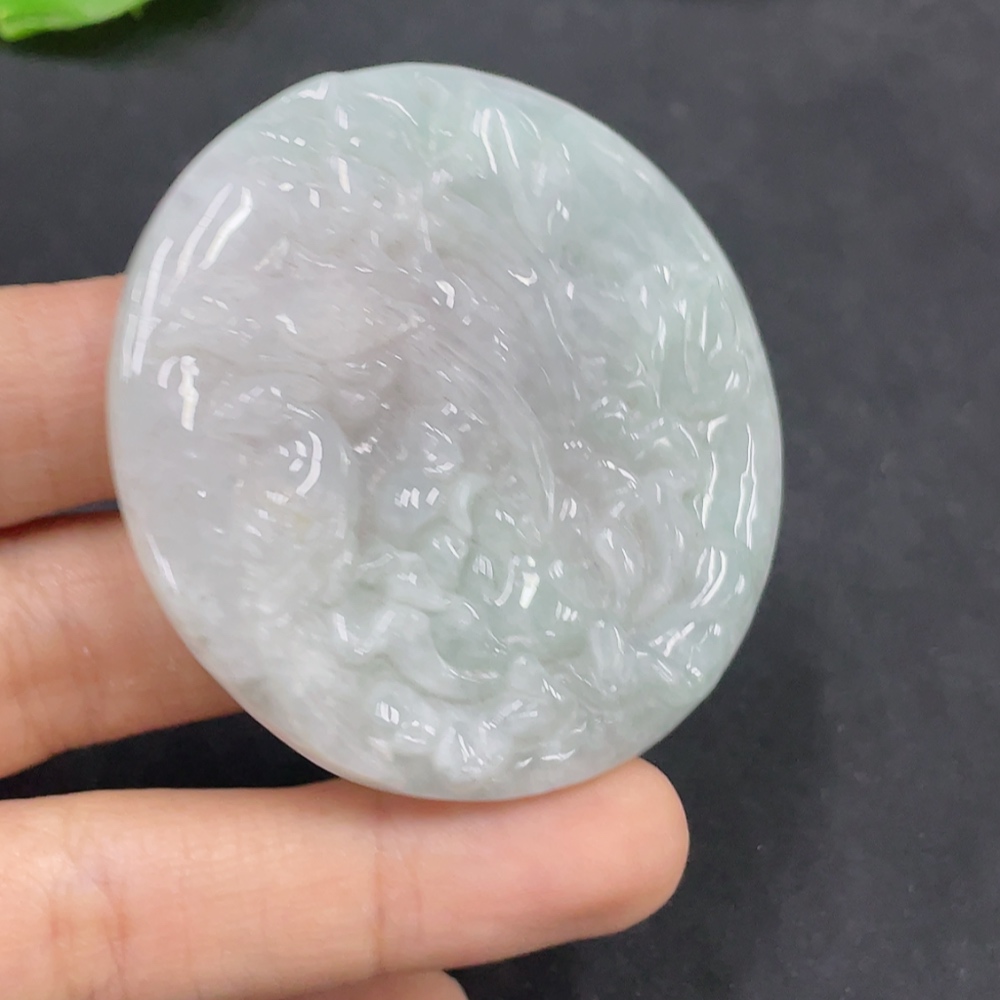 F30499774 Jadeite Pendant, Blossom of Wealth and Honor, Total Weight Approx. 28.87g