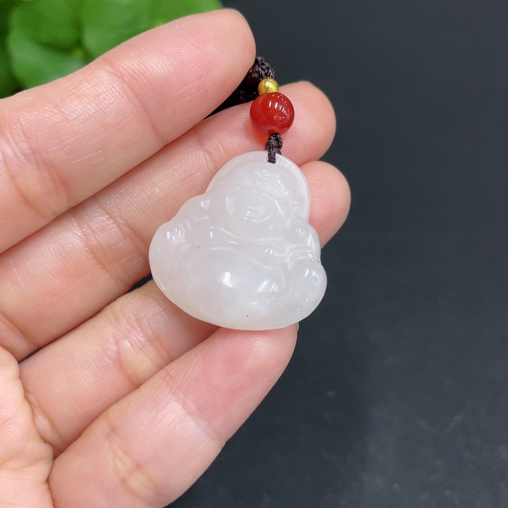 H35101908 Hetian Jade Pendant - Buddha Figure