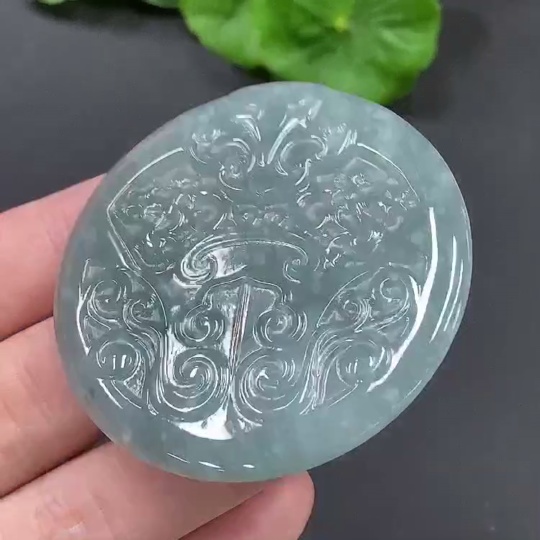 F13512171 Antique-style Jadeite Pendant, Total Weight: 18.118g