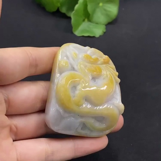 F30566376 Jadeite Dragon Pendant
