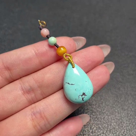 C34009455 Turquoise Pendant Non-Gold Total Weight Approx. 3.77g