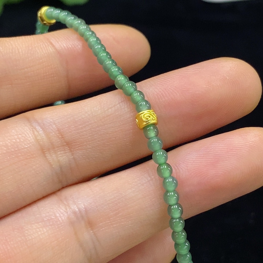 F33928340 Jadeite Bracelet Approx.2.8mm Total Weight Approx.3.53g Non-Gold
