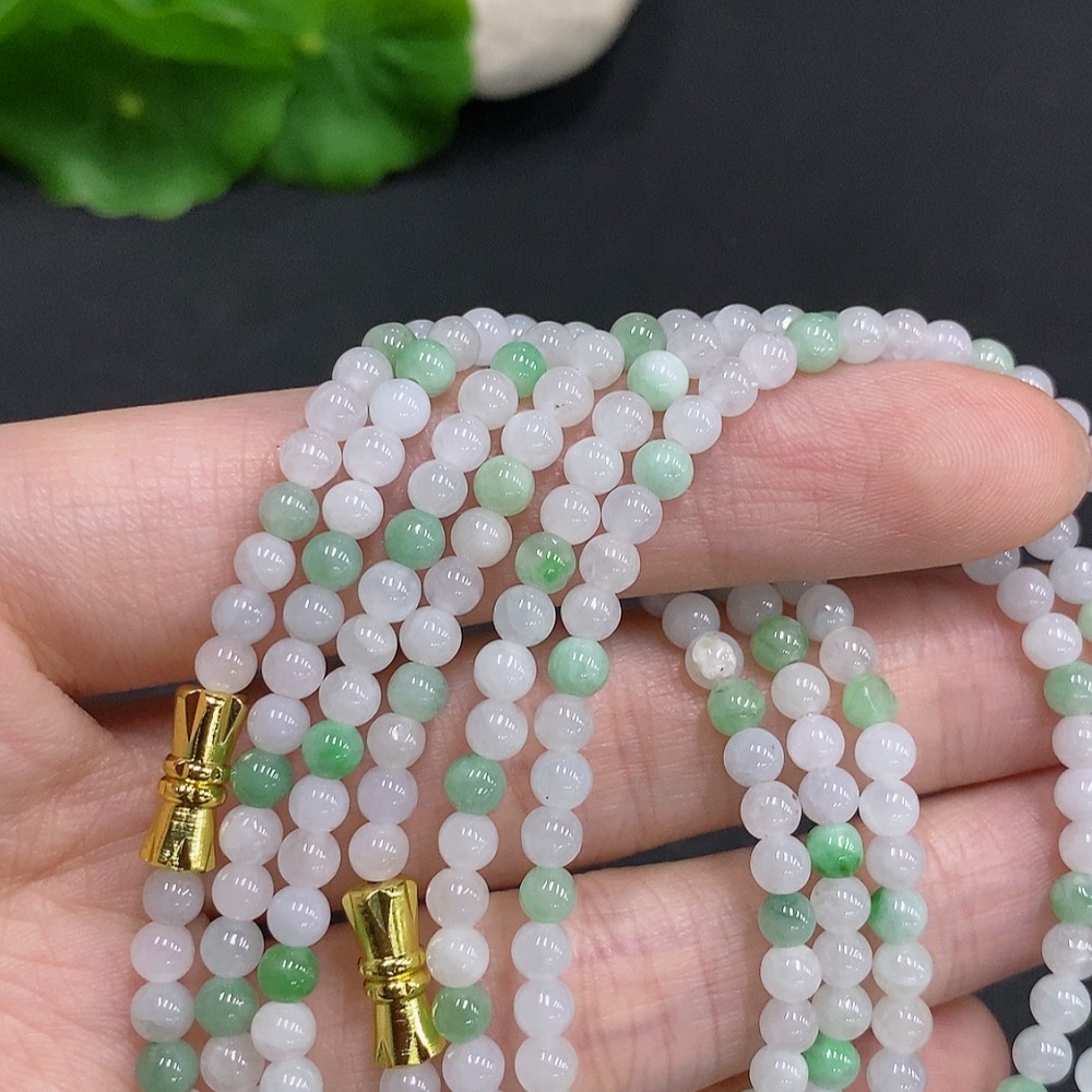 F34061629 Jadeite Beads Sell as a Lot No Gold Setting