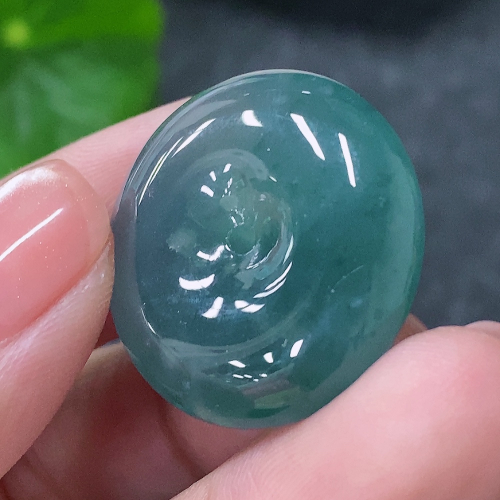 F34998018 Jadeite Pendant Peace Buckle Total Weight Approx. 8.5g