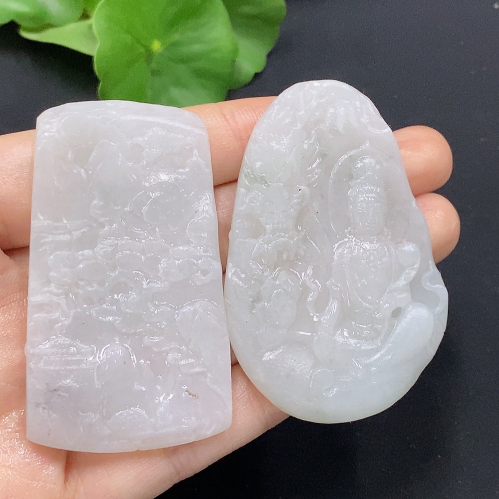 F28201048 Jadeite Pendant Semi-finished