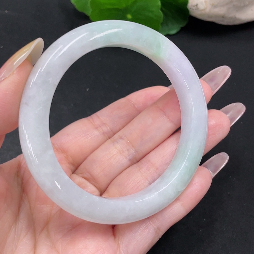 F34068246 Jadeite Round Bracelet Size 55.3 Total Weight Approx. 48.9g