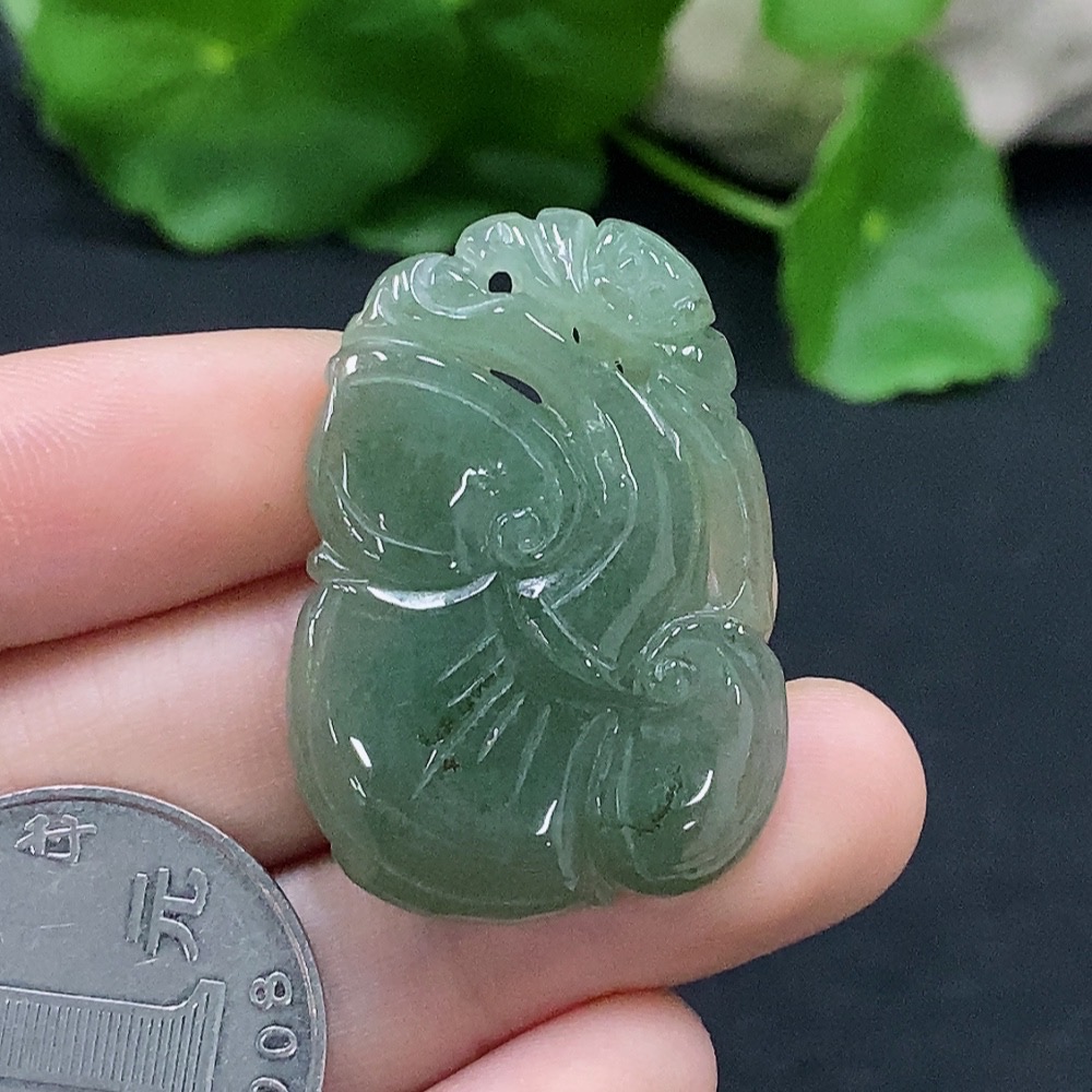 F32695265 Jadeite Ruyi Pendant Total Weight About 8.56g