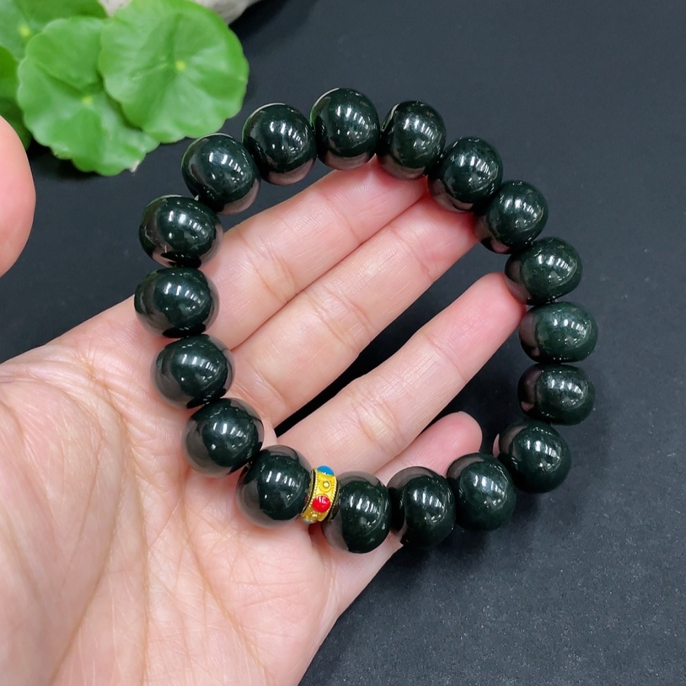 H35102388 Hetian Jade Bracelet, approx. 13.8 mm, total weight approx. 69.6g, non-gold