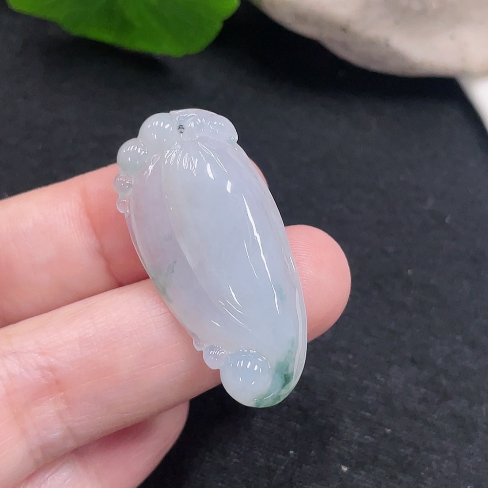 F33827326 Jadeite Fu Gua Pendant, Total Weight Approximately 6.7g