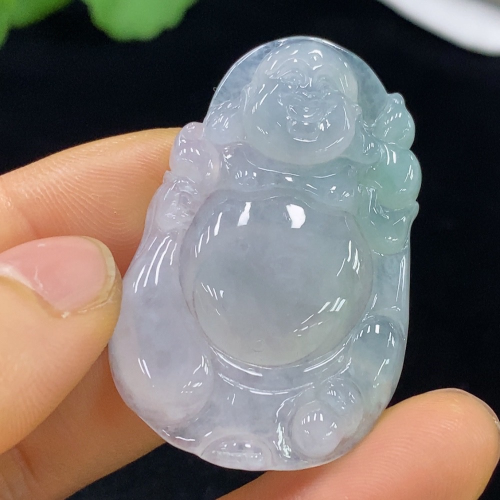 F35136603 Jadeite Maitreya Pendant, Total Weight Approx. 13.4g