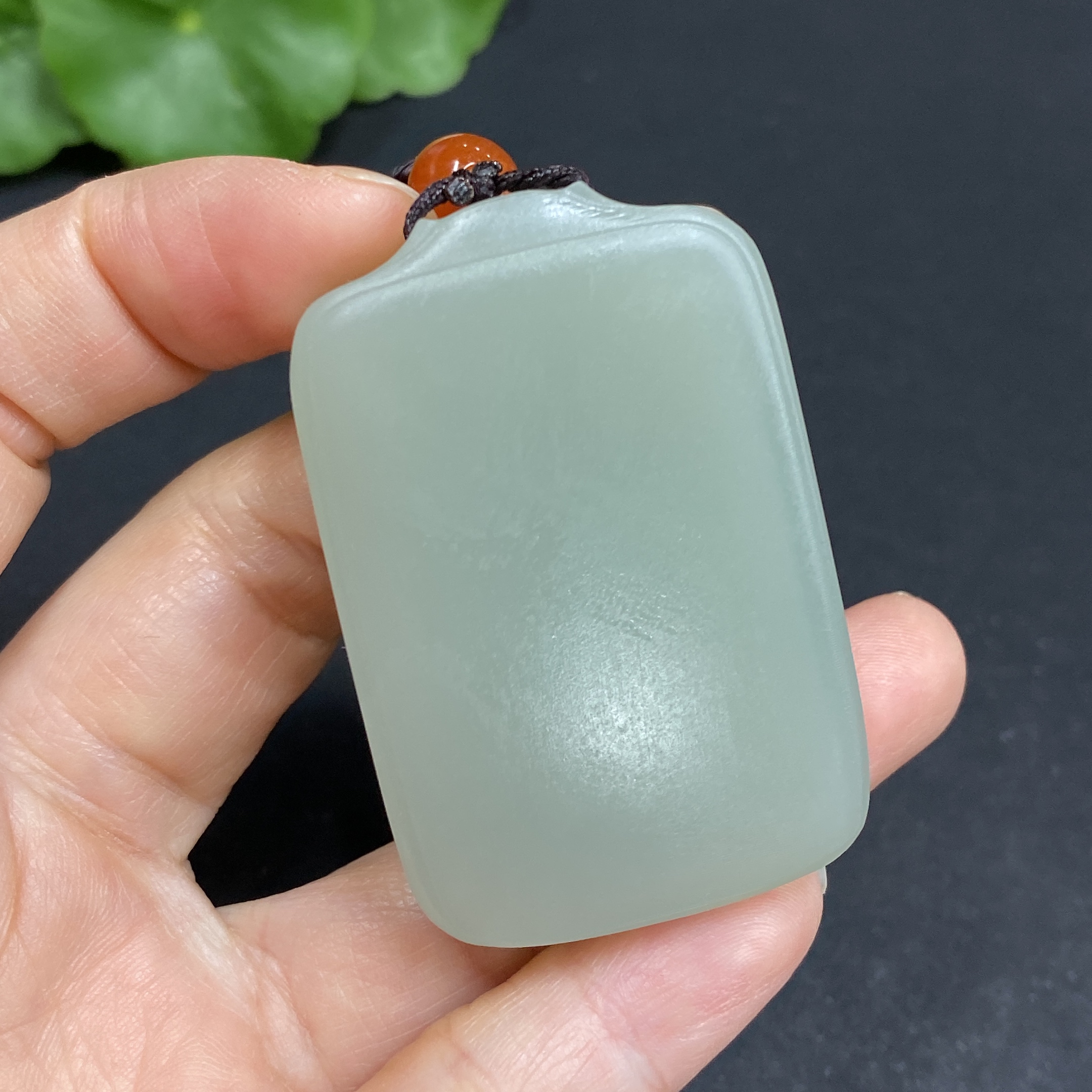 H31667936 Hetian Jade Pendant, Plain Pendant, Total Weight (including rope): 50.8g