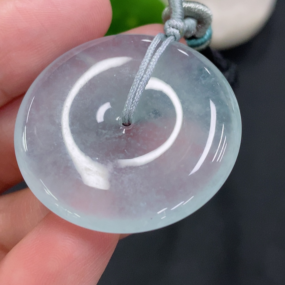 F33882433 Jadeite Safety Buckle, total weight including rope approx. 14.5g