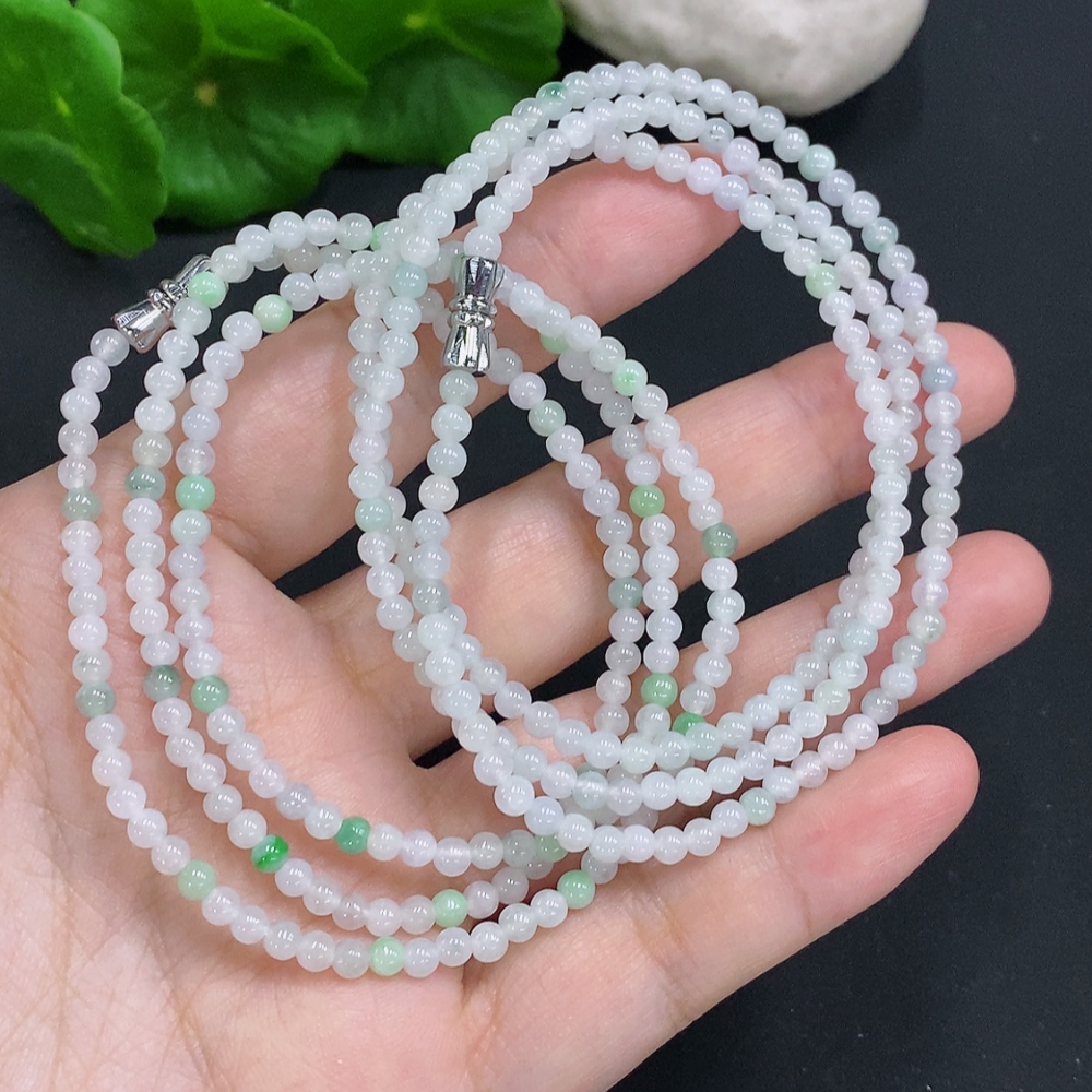 F34071734 Jadeite Beads Sell as a Lot Non-Gold