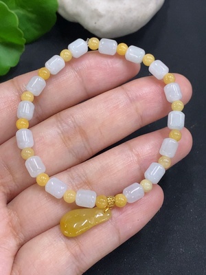 F29316697 Jadeite Beaded Necklace approx. 5mm (18K Gold) Total Weight approx. 8.4g (Color origin undetermined)