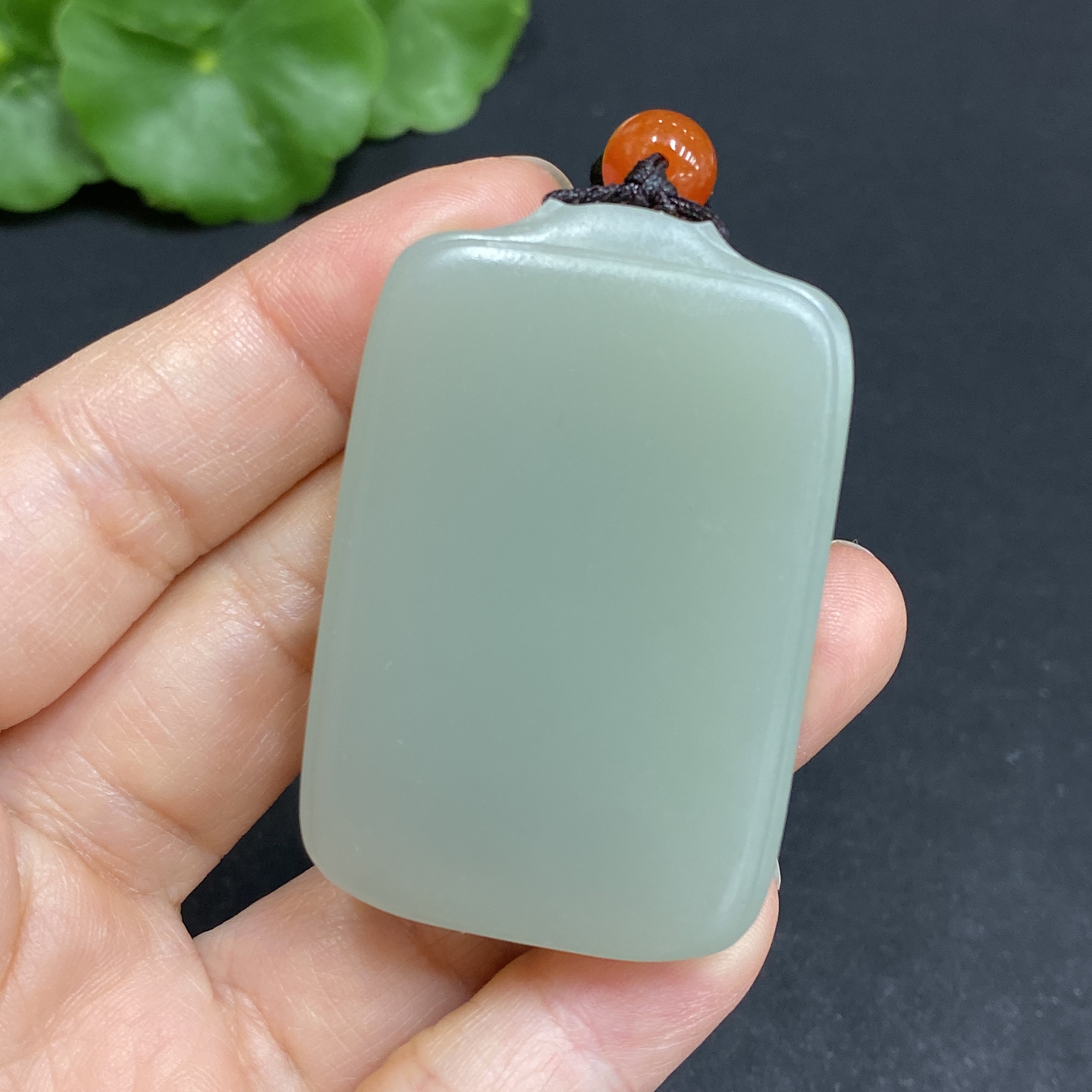 H31667936 Hetian Jade Pendant, Plain Pendant, Total Weight (including rope): 50.8g
