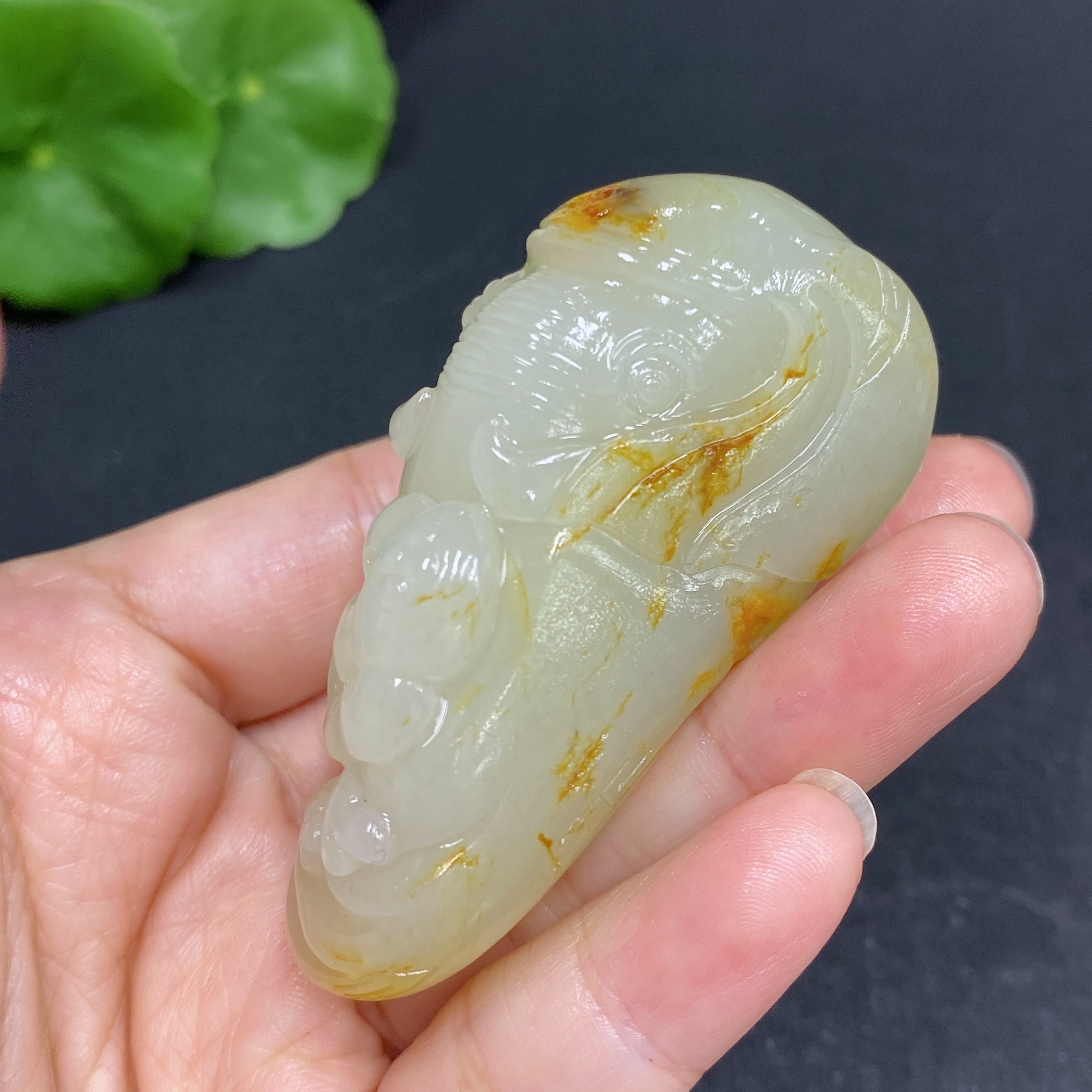 H34969436 Hetian Jade Pendant, Elephant, Total Weight Approx. 84.7g, Undetermined Skin Color Origin