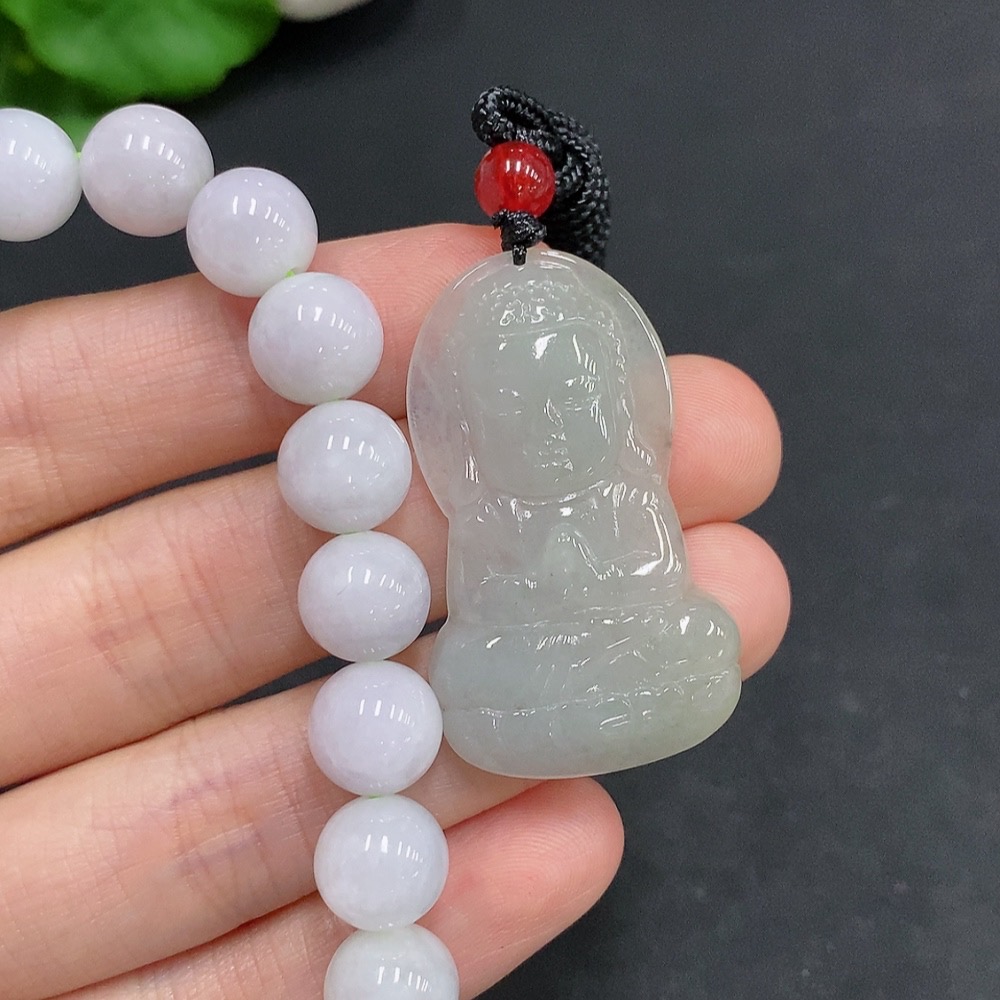 F31687927 Jadeite Pendant + Bracelet with Non-Jadeite Beads