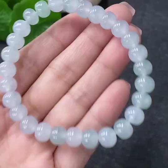 F34043010 Jadeite Bead Bracelet Approx. 7.8mm Total Weight About 20.49g