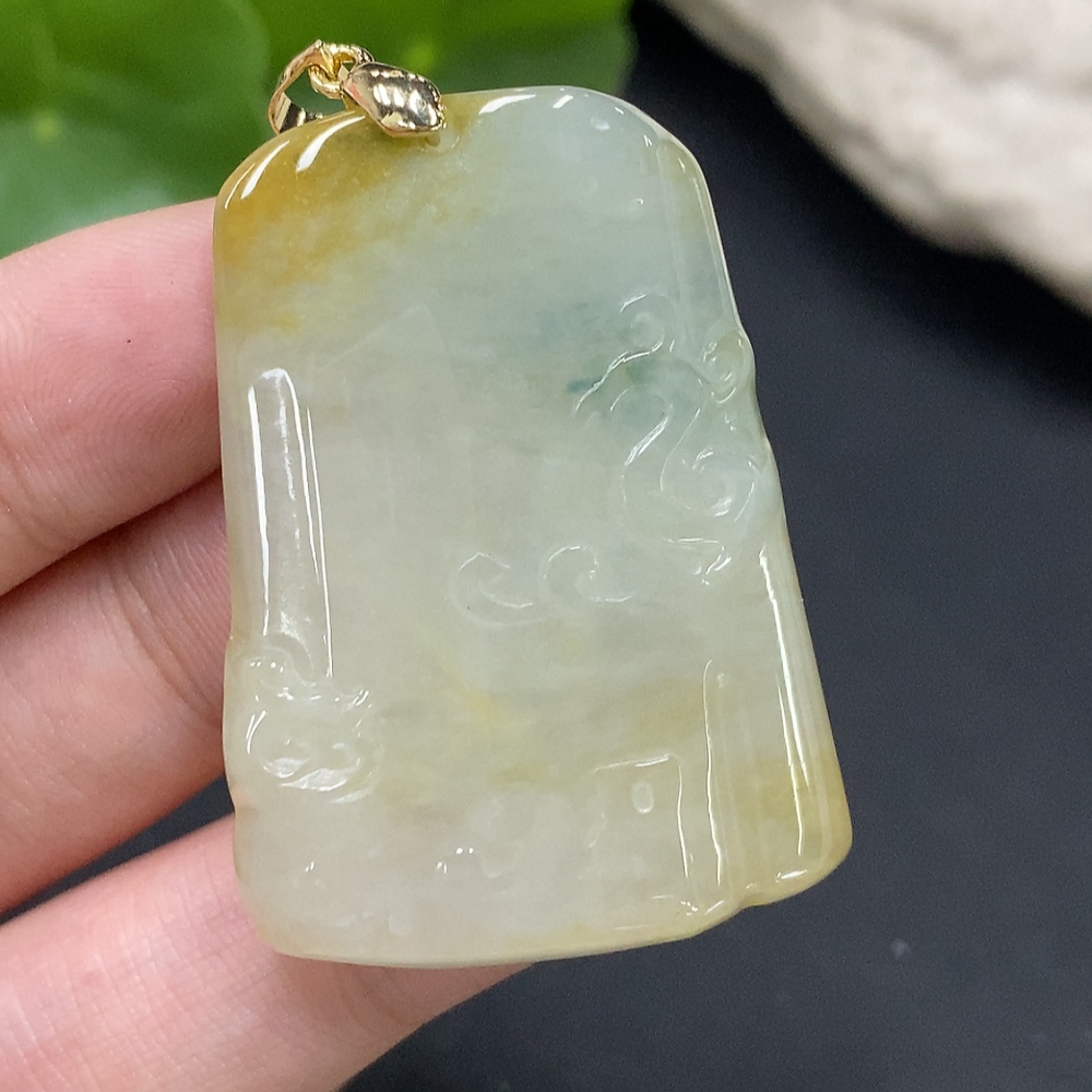 F27151508 Jadeite Pendant Total Weight Approx. 19.68g Color Origin Undetermined Non-Gold