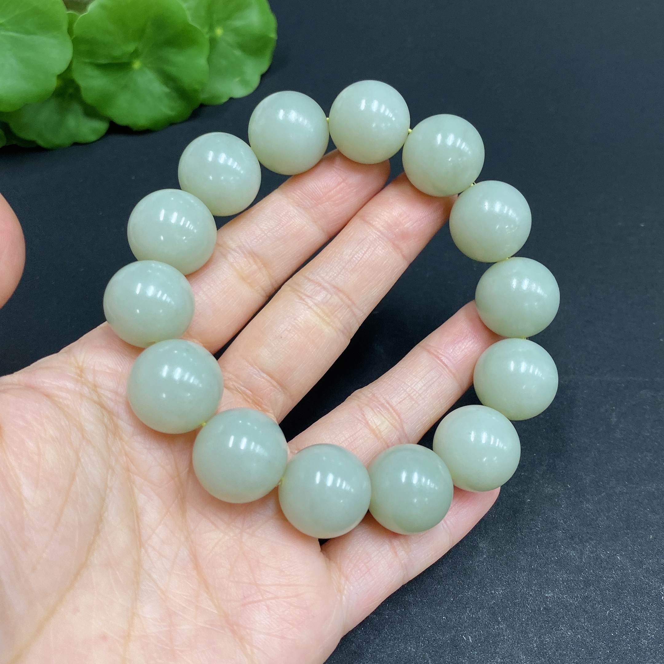 H33903606 Hetian Jade Bracelet   Approx.15.4mm   Total Weight Approx.84.2g