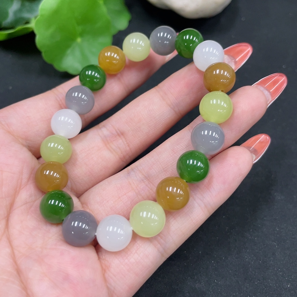 H34062823 Hetian Jade Bracelet       Approx. 9.6mm      Total Weight Approx. 28.5g