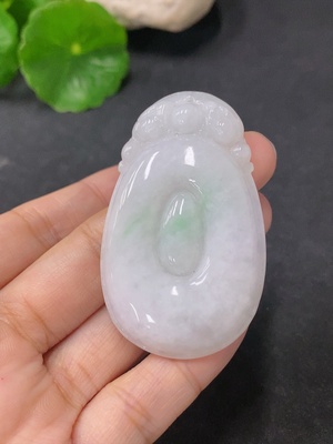 F33886930 Jadeite Pendant Fortune Shell Total Weight Approx. 31.96g
