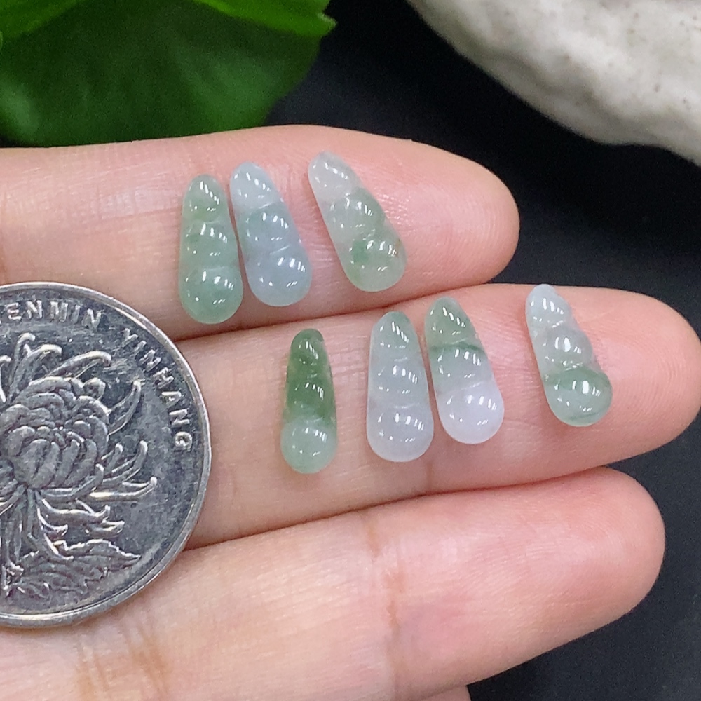 F35126607 Jadeite Fu Dou Inlaid Pieces Sell as a Lot