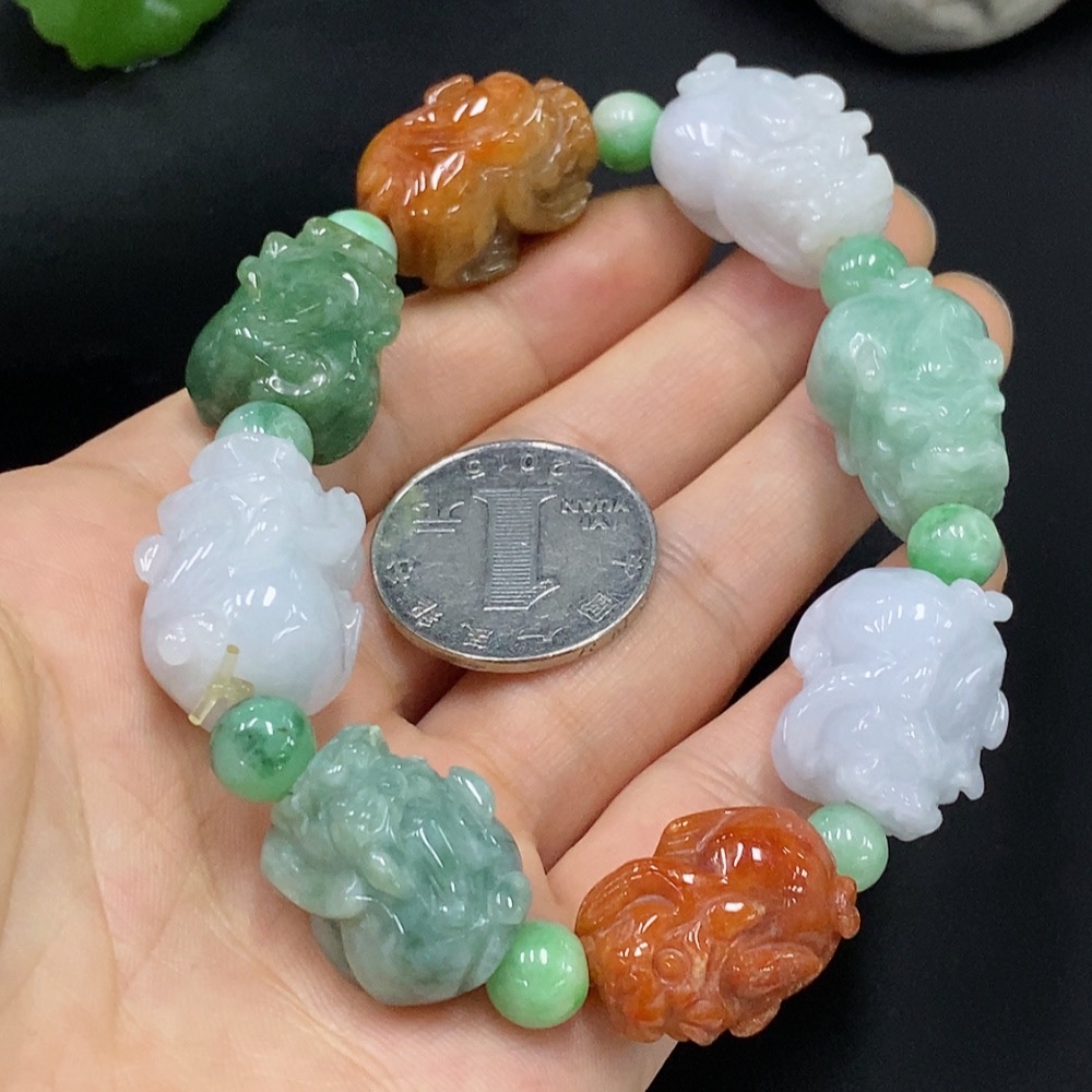 F29363115 Jadeite Bracelet Total Weight Approx. 83.87g Color Origin Undetermined