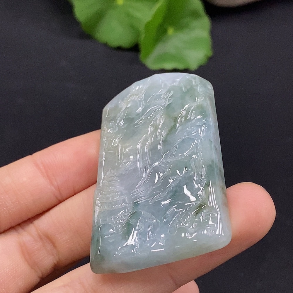 F30564557 Jadeite landscape pendant, total weight approximately 20.36g